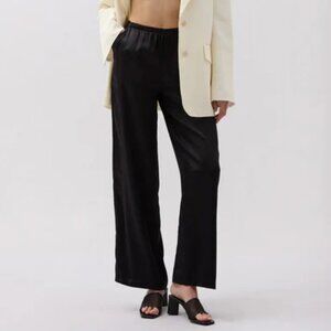 NWT Richer Poorer The Silk Satin Pants in Black - Size Medium